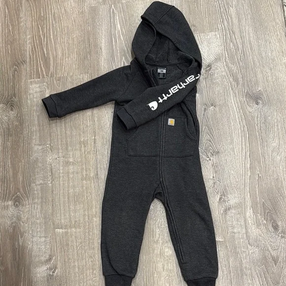 Carhartt dark heather gray Footless One Piece with Hood - Picture 4 of 4